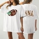 thumbnail image 2 of Tops Cortos para las Mujeres, Doble Cara Impreso Cuello Redondo Gota Hombro Camiseta, Top Estirable Casual, 2 of 5