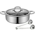 thumbnail image 5 of DENEST 304 Stainless Steel Shabu Dual Sided divider Cooking Soup Hot Pot Cookware with Lid, 5 of 19
