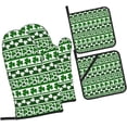 thumbnail image 6 of St. Patrick''s Day Oven Mitts and Pot Holders Sets 4 pcs, Kitchen Oven Gloves Heat Resistant BBQ Gloves Non Slip for Cooking, Chef, Baking, 6 of 6