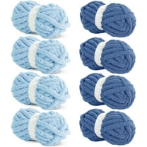 8Pcs Assorted Chunky Yarn for Crocheting,Super Bulky Large Soft Fluffy Yarn,Plush Fuzzy Yarn,Thick Chenille Yarn for Hand Knitting/Arm Knitting(27yds,8 oz Each Skein)
