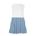 thumbnail image 2 of New Summer Plus Size Dresses for Women 2024 Fashion Casual Loose Solid Patchwork Pleated Sleeveeless Round Dress, 2 of 4