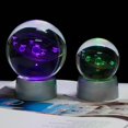 thumbnail image 3 of CAROOTU Crystal Solar System Gift Ball with Chargeable Colorful LED Base Glass Planets Ball Party Favors Present Gift for Astrophile, 3 of 5