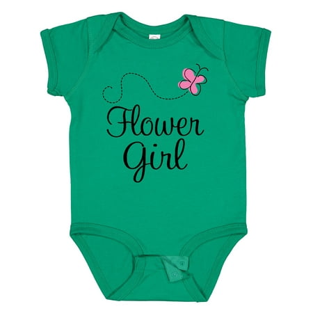 

Inktastic Flower Girl Wedding Butterfly Gift Baby Girl Bodysuit