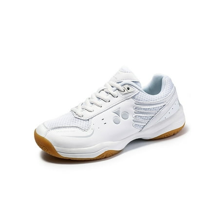 

Eloshman Womens Lightweight Low Top Trainers Gym Non-Slip Lace Up Sneakers White 9.5