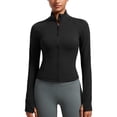 thumbnail image 1 of Campera CRZ YOGA Butterluxe Ajustada para Entrenamiento Negra, 1 of 6