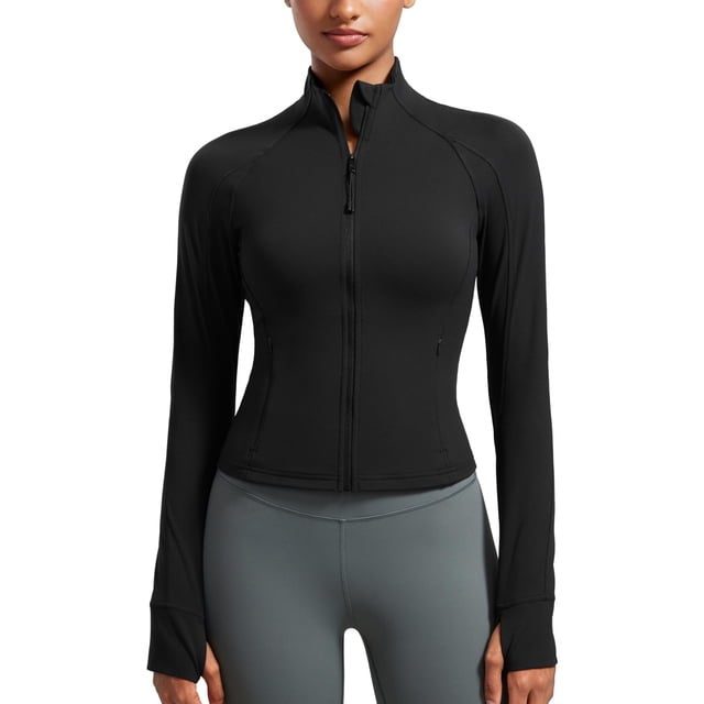 Campera CRZ YOGA Butterluxe Ajustada para Entrenamiento Negra