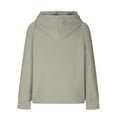 thumbnail image 6 of Edvintorg Sweatshirts for Women Loose Fit Women's Solid Raglan Sweater Hooded Sweatshirt Long Sleeve Drawstring Pullover Top, 6 of 6