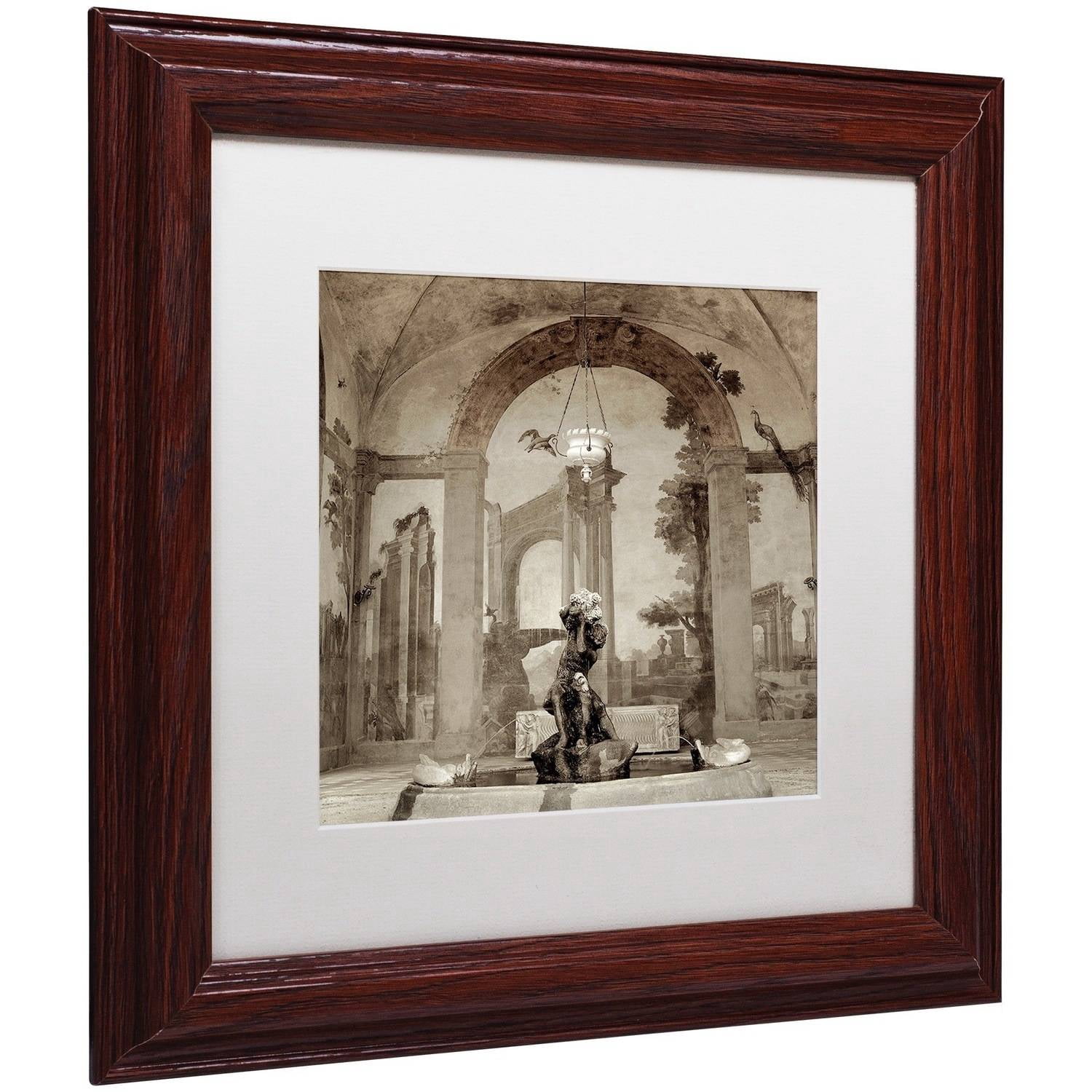 Trademark Fine Art "Lombardy Giardini I" Canvas Art by Alan Blaustein, White Matte, Wood Frame