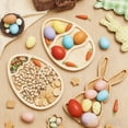 thumbnail image 6 of EGYMEN Easter Wooden Serving Tray, Decorative Egg Shaped Platter, Rustic Snack/Dessert Tray for Spring Holiday, Versatile Serving Board for Home, 6 of 6