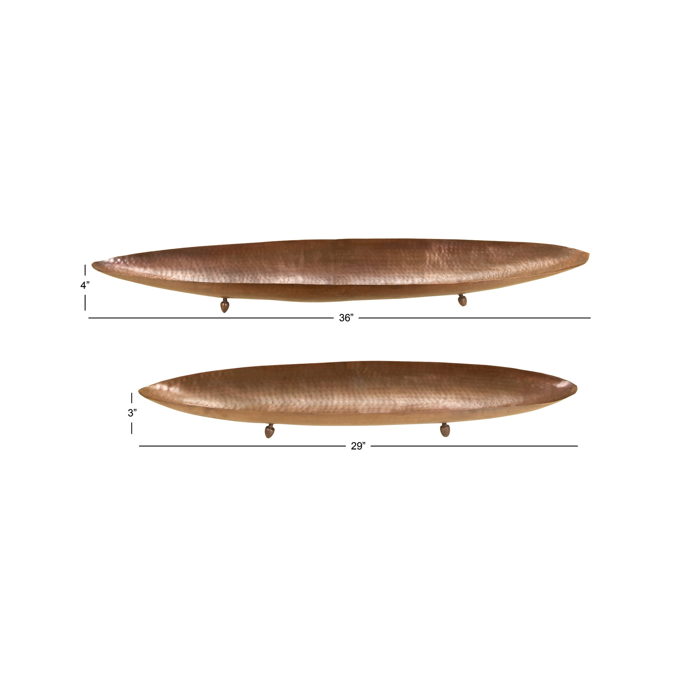 DecMode 36", 29"W Brown Metal  Tray, 2-Pieces