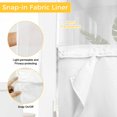 thumbnail image 3 of No Hook Shower Curtains with Snap-in Liner Set, Marble Grey White Waterproof Hotel Style Bathroom Shower Curtain, Cracked Rock Greyscale Fake Stone Breathable Mesh Top Window Bath Curtains 36''x72'', 3 of 9