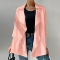 thumbnail image 5 of Niaviben Windbreaker for Women Womens Fall Jackets Lapel Coat Women's Coats Jackets for Women Trendy Shirts for Women Dressy Casual Fall Coats for Women Pink 3XL, 5 of 6
