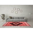 thumbnail image 3 of Ahgly Company Machine Washable Indoor Rectangle Abstract Red Modern Area Rugs, 4' x 6', 3 of 4