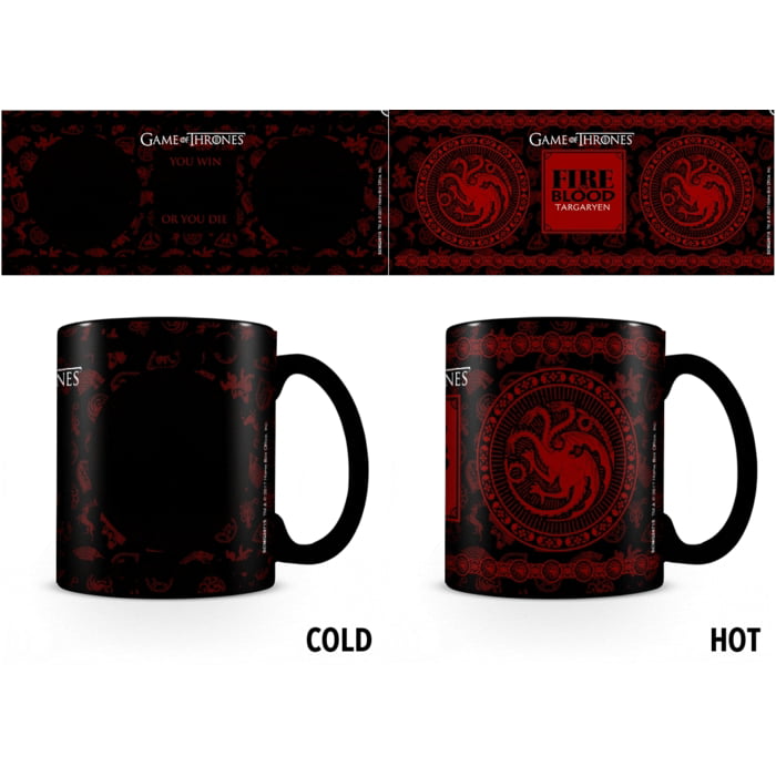 Game Of Thrones Black And Red Targaryen Heat Changing Mug 