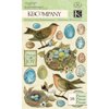 k&company susan winget grand adhesions stickers, botanical robin