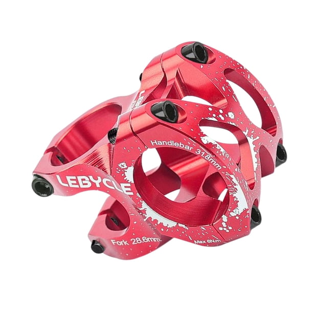 Vástago corto fuerte para bicicleta , bicicleta de carretera, 28,6mm, 1-1/8, pieza de tubo de dirección, vástago de manillar de aleación de Rojo Baoblaze Vástago de bicicleta de montaña