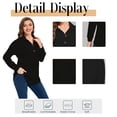 thumbnail image 6 of Cuteduck Women's Waffle Knit Tops Henley Casual Shirts Long Sleeve V Neck Solid Color Casual Tunic Tops S-XXL, 6 of 10