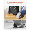 thumbnail image 3 of Heavy Duty Foldable Adjustable Height Beach Buggy with 9 Inch Balloon Wheels 20.1x14.6 Inch Platform 165 Pound Capacity, 3 of 6