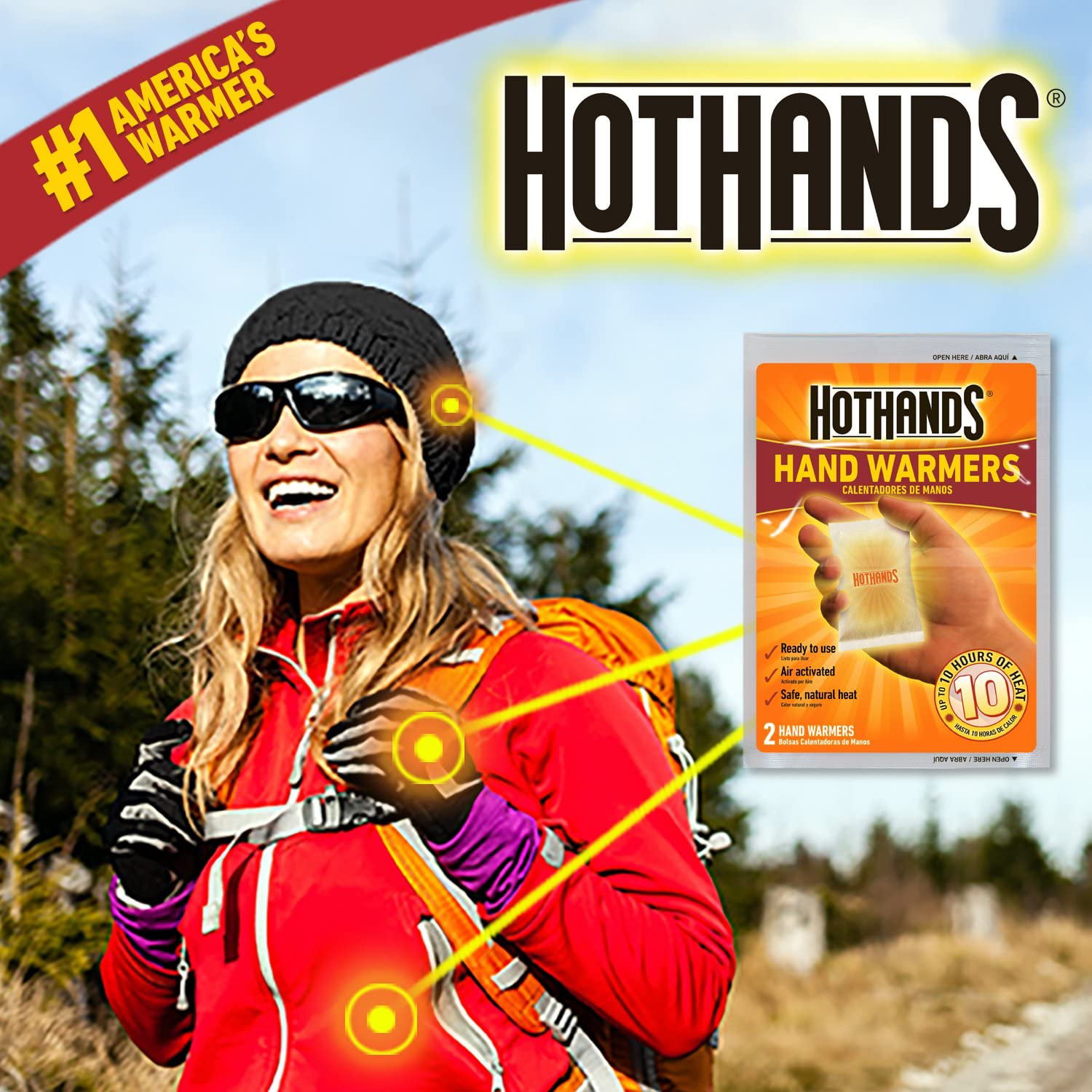 Up Long Lasting Safe Natural Odorless Air Details about   HotHands Body & Hand Super Warmers