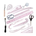thumbnail image 1 of Juego de reglas de costura métricas transparentes para manualidades, costura, patrones curvos, medición, principiantes, bricolaje, costura, patrones, 1 of 9
