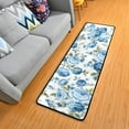 thumbnail image 5 of Kitchen Rugs and Mats Non-Skid Washable Runner Rugs Rose Blue Flower Floral Long 72x24 inch for Floor Cushioned Hallway Entryway Indoor 2x6, 5 of 7