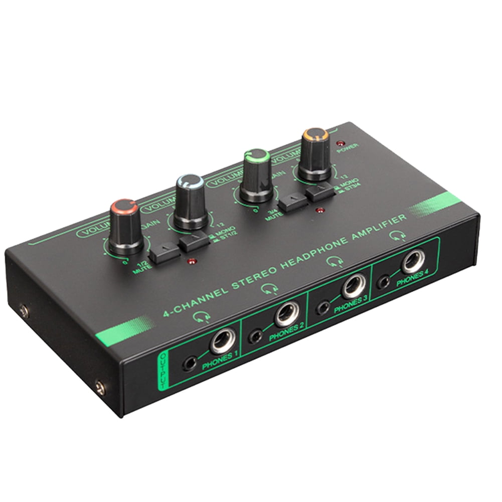 6 Channels Mini Headphone Amplifier HA400 Ultra-Compact Stereo Audio Amplifier Earphone Amp for Music