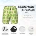 thumbnail image 4 of Kdxio Various Lemons Print Men's Swim Trunks with Compression Liner 7 Inch Inseam Quick Dry Swim Shorts, 4 of 7