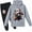 Grey, variant on Demon Slayer Tracksuit Kids Pullover Hoodie Jogging Pants Set 2 Pieces Sweatshirt for Kids 2-15Years