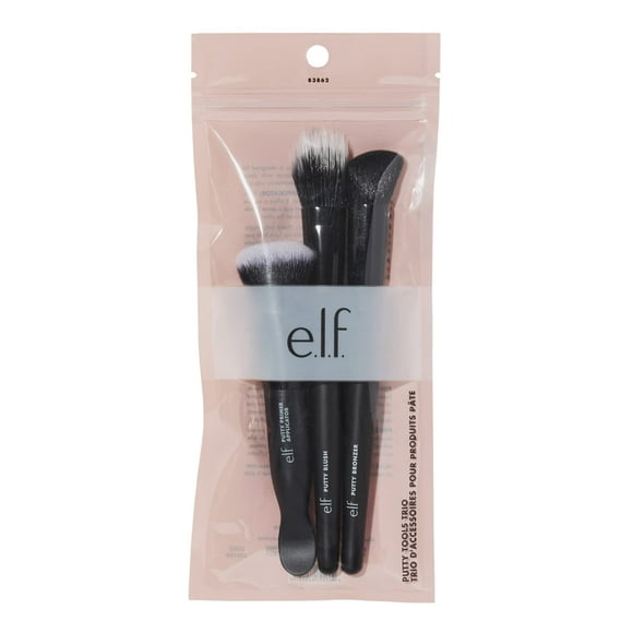 Set de brochas de maquillaje e.l.f. Putty Tools Trio para rostro