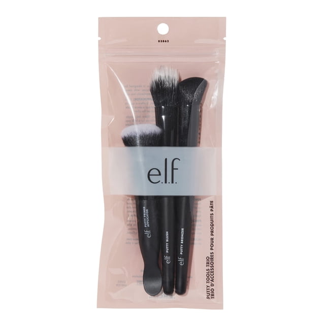 Set de brochas de maquillaje e.l.f. Putty Tools Trio para rostro