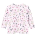 thumbnail image 4 of Xdegoge Children Girls Easter Pullover Tops Patterned Egg Floral Grass Print Long Sleeve Crewneck Spring Holiday Party Outfits Casual Playwear Soft Clothing Shirts, 4 of 5