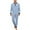 02#Blue, variant on Dwelliawo Mens Soft Henley Pajamas Set Long Sleeve Tee and Pants with Pockets 2-Piece Lounge Pjs Loose Comfy Solid Trendy 2025 Fall Sleepwear Set Navy XL