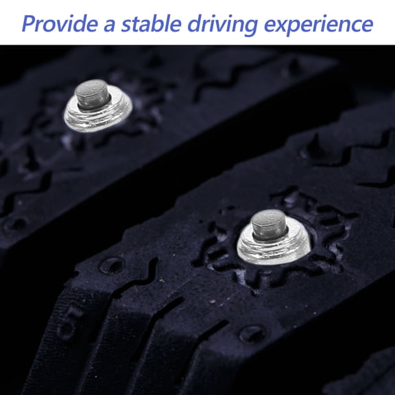 GOOHOCHY 100pcs Silver Metal Tire Studs for Cars and Motorcycles with High Efficiency Anti Slip for Winter Use