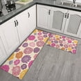 thumbnail image 2 of Pioneer Flower Floral Print Pattern Kitchen Rugs Sets Of 2,Anti Fatigue Kitchen Mat Rugs Non Slip Washable,Decorative Kitchen Floor Mats for Kitchen,Sink,Laundry,17"x30"+17"x47", 2 of 7