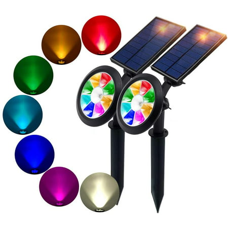 Solar Lights Outdoor Ultra Bright, Outdoor Colored Spotlights