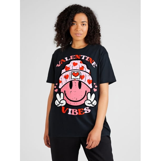 Valentine's Day Retro-Inspired Cotton T-Shirt for Men & Women - Comfortable, Breathable with Monster Print, Perfect for Casual Wear or Special Occasions