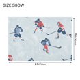 thumbnail image 4 of Yayeee Bath Rugs for Bathroom Floor Set of 2 Non Slip Fluffy Soft Absorbent Mat, Hockey Action Zone, 4 of 7