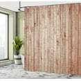 thumbnail image 4 of Ambesonne Stripes Shower Curtain, Lines Rustic Board Print, 69"Wx75"L, Pale Rust, 4 of 4