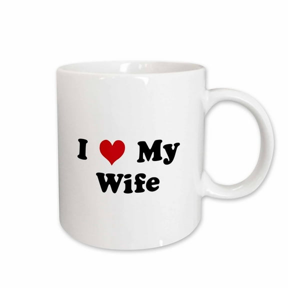 3drose, I Love My Wife, 11oz Mug
