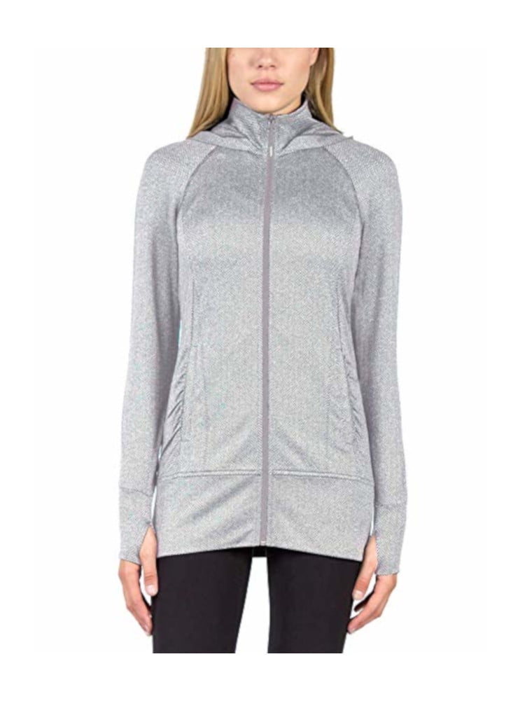 Mondetta Mondetta Womens Medium Long Jacquard Hooded Knit Jacket