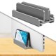 thumbnail image 1 of Soporte vertical universal para computadora portátil, ranuras, base estable para computadora portátil para computadoras portátiles, tabletas, te Gris, 1 of 8