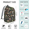 thumbnail image 5 of Mushroom and Fern Black Pattern Backpack for School, Cute School Bag with Adjustable Shoulder Straps and Padded Back, 15.7"x11.8"x5.5", 5 of 5