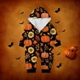 thumbnail image 1 of Halloween Family Pajamas Funny Pumpkins Zipper Hooded Jumpsuit Matching Family Pjs Sleepwear, 1 of 4