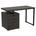 thumbnail image 3 of Safdie & Co. Bureau 47.25L Gris Foncé 3 Tirroirs Metal Noir, 3 of 4