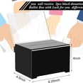 thumbnail image 4 of Black Acrylic Donation Box with Lock Sign Holder Comments Box for Business Cards Donations Voting Fundraising, 4 of 8
