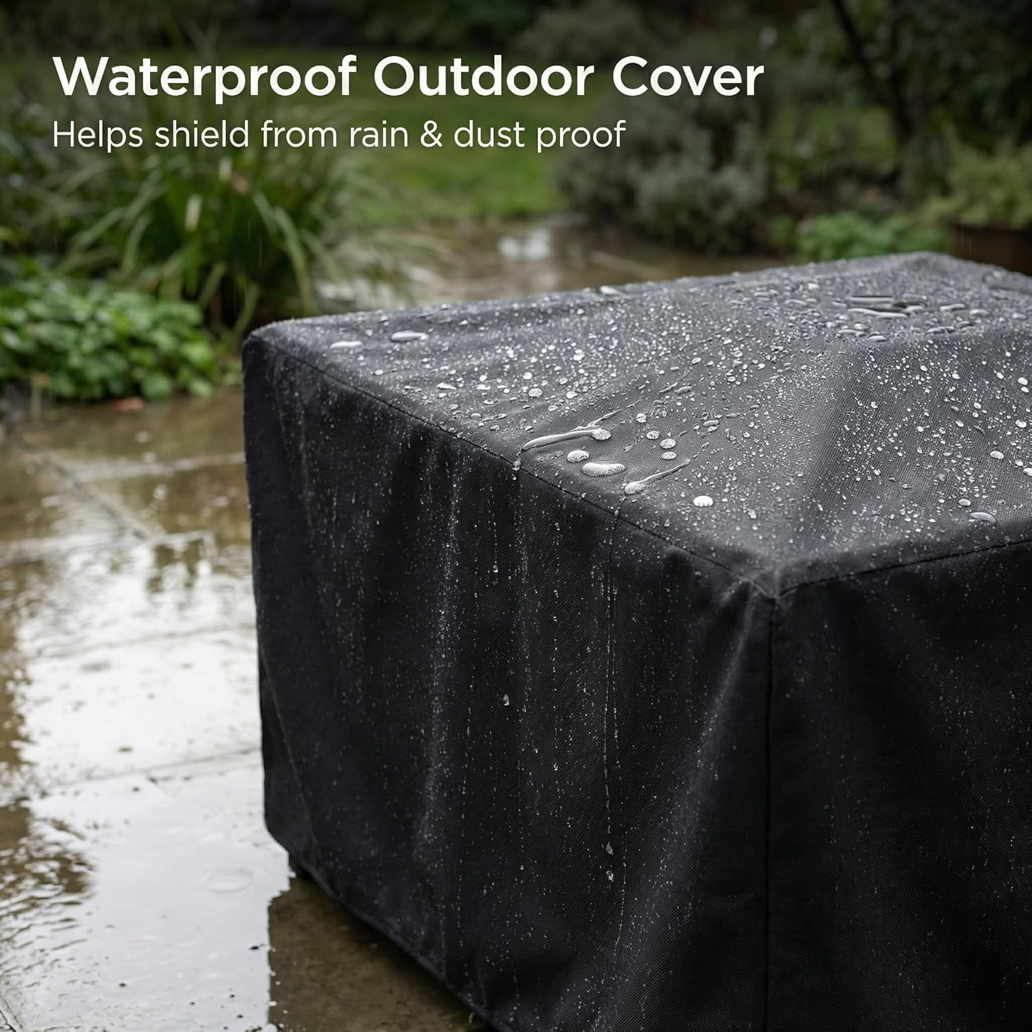 Heavy Duty Patio Table Cover, Gas Firepit Cover Waterproof Outdoor Furniture Cover