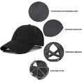 thumbnail image 3 of Ponytail Baseball Cap for Women Mesh Quick Dry Baseball Hat with Ponytail Hole, 3 of 6