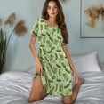 thumbnail image 5 of Yuyamidu Pickled Cucumber Button Down Nightgowns for Women Cozy Summer Sleepwear Knee-Length Ladies Nightdress Lounge Sleep Night Gown Breathable Cooling Summer Nightdress, 5 of 7