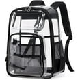 thumbnail image 2 of Ludolm Clear Backpack Heavy Duty TPU，See Through Backpack Stadium Approved，Quick Security Check See Through Backpacks Transparent Bookbag, 2 of 11