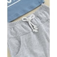 thumbnail image 6 of Bagilaanoe 2pcs Toddler Baby Boy Girl Shorts Set Short Sleeve Letter Print T Shirt Tops + Shorts 6M 12M 18M 24M 3T Kids Casual Summer Clothes, 6 of 7